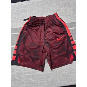 Nike Dri Fit Basketball Shorts Kids Red Black elite Athletic Gym Size M‎